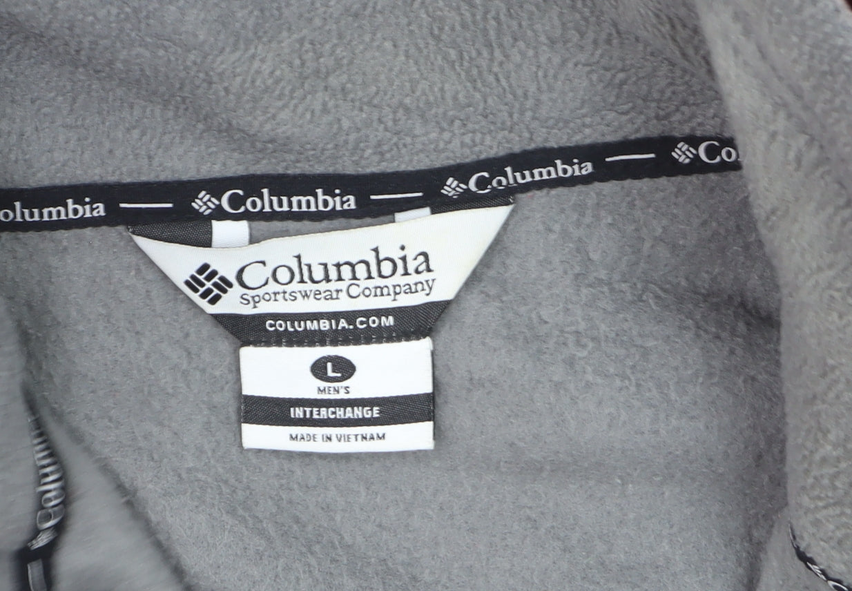 Columbia Men's Red Grey L Interchange 3-in-1 Waterproof Jacket
