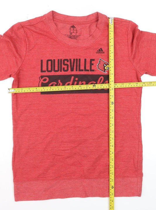 Adidas Womens Red Louisville Cardinals Pullover Sweatshirt Size M
