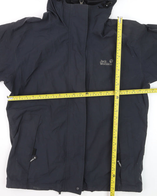 Jack Wolfskin Men's Blue Waterproof Hooded Hiking Jacket M
