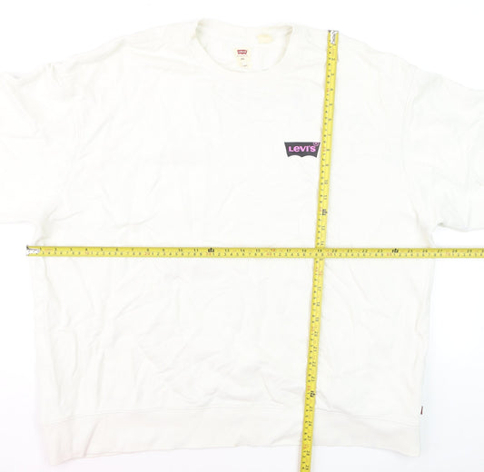 Levi's Men's White 2XL Relaxed Fit Graphic Sweatshirt