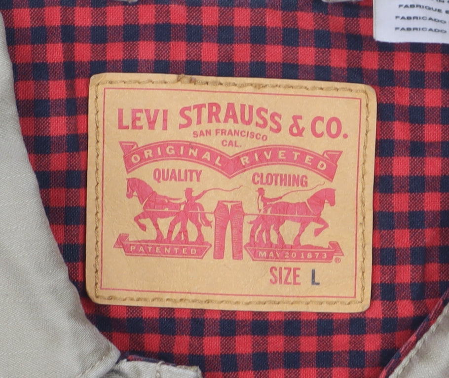 Levi Strauss & Co. Men's Beige Cotton Basic Jacket Size L