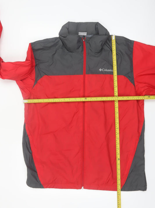 Columbia Men's Red Lightweight Windbreaker Jacket Size L