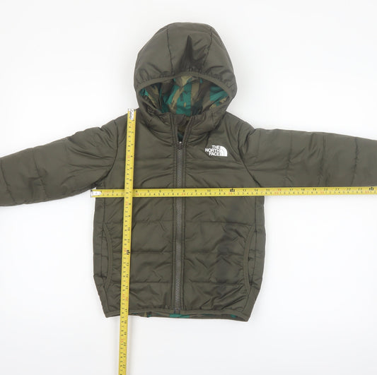 The North Face Boys Green 5 Years Hooded Puffer Jacket