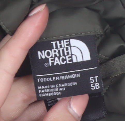 The North Face Boys Green 5 Years Hooded Puffer Jacket