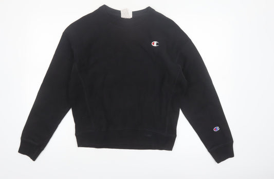 Champion Womens Black Medium Reverse Weave Pullover Sweatshirt