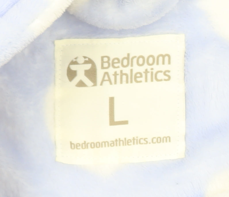 Bedroom Athletics Women’s Blue Heart Fleece Hooded Robe L
