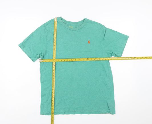 Ralph Lauren Boys Green Cotton Logo T-Shirt Size 14-16 Years