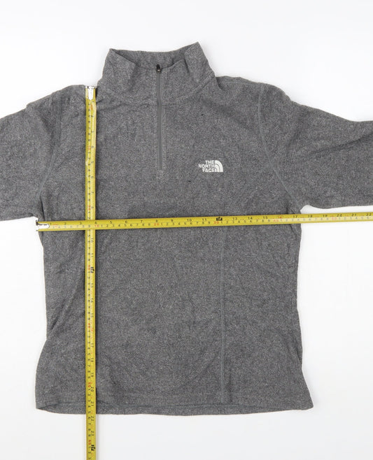 The North Face Women's Grey Fleece Pullover Sweatshirt M 1/2 Zip