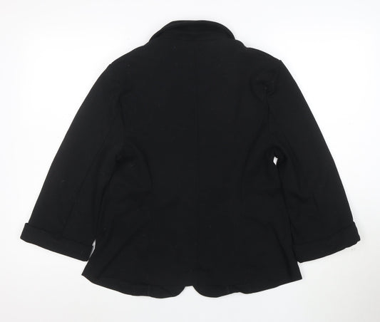 New Look Women's Black Size 16 Single-Breasted Blazer Jacket