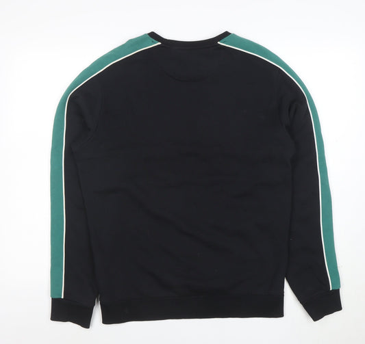 Lyle & Scott Men's Black XL Crew Neck Striped Sweatshirt