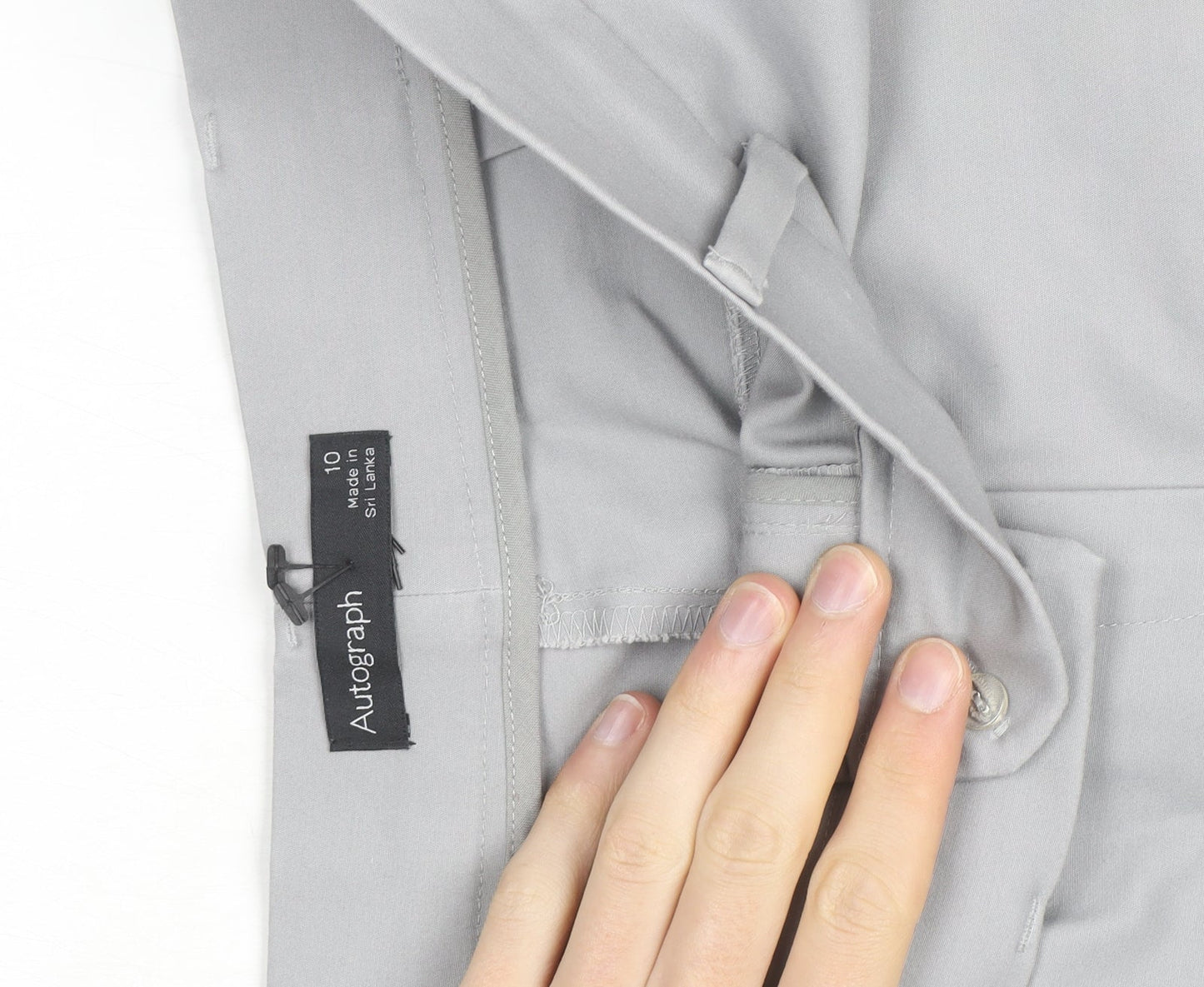 Marks and Spencer Autograph Grey Slim Ankle Trousers Women's Size 10