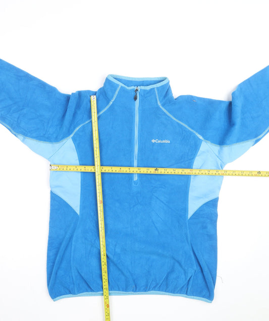 Columbia Girls Blue Fleece 1/4 Zip Pullover Sweatshirt L