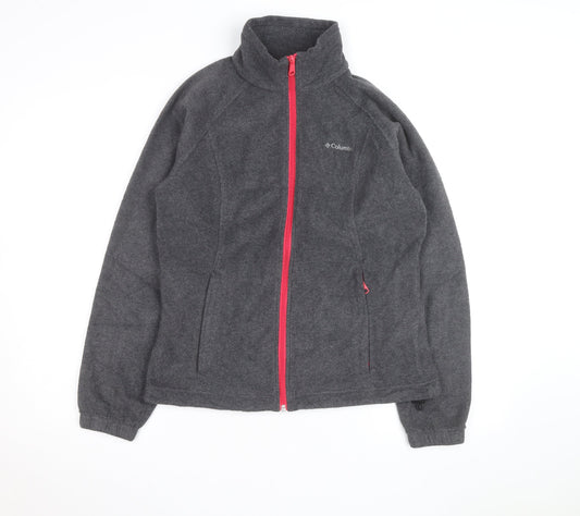 Columbia Womens Grey Fleece Full Zip Jacket Size M Outdoor Active