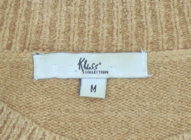 Klass Collection Women's Beige Embroidered Pullover Jumper M