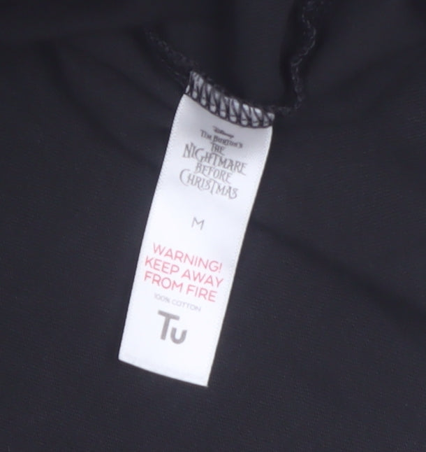 Tu Men’s Black Halloween Town Jack Long Sleeve Cotton Top Size M