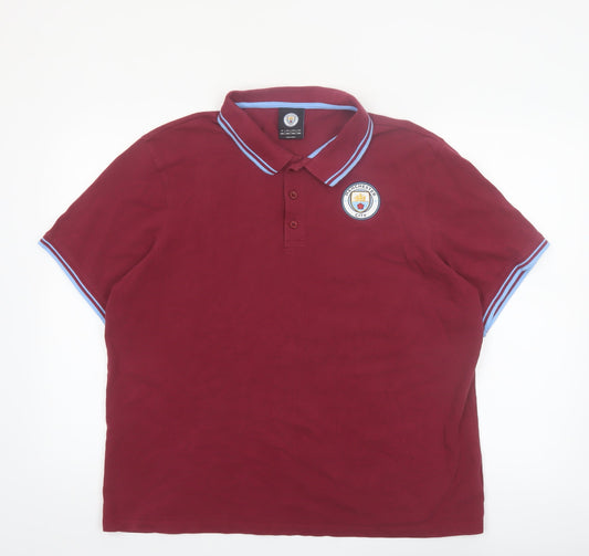 Fanatics Men’s 2XL Red Manchester City Polo Shirt Short Sleeve