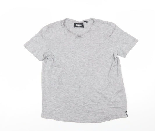 Superdry Womens Grey Cotton Basic T-Shirt Size 8