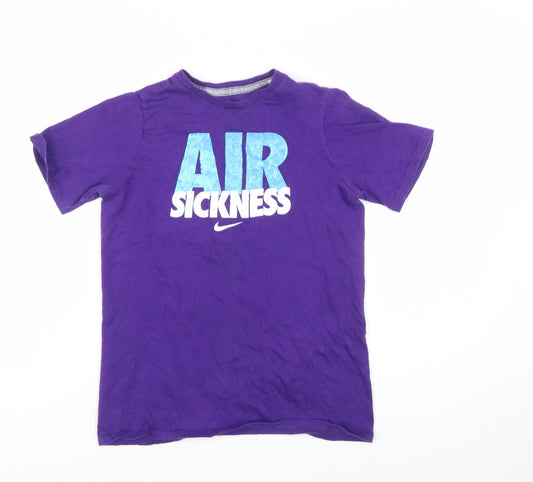 Nike Boys Purple Air Sickness Graphic Athletic T-Shirt 12-13 Years