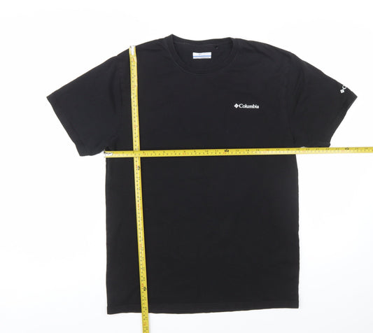 Columbia Men's Black Graphic Crew Neck Cotton T-Shirt Size M