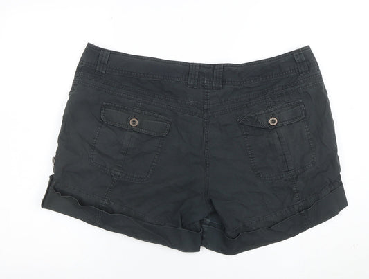 Dorothy Perkins Women's Black Size 20 Cargo Cotton Shorts