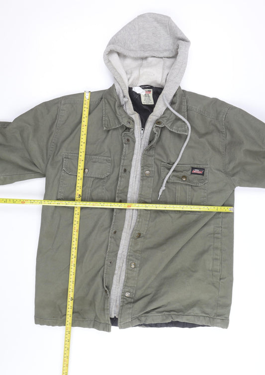 Dickies Men Green Hooded Workwear Canvas Jacket Size M