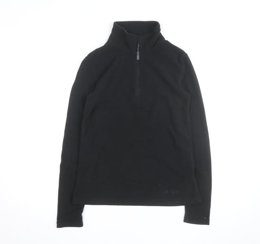Peter Storm Women’s Black Fleece 1/2 Zip Pullover Sweatshirt Size 8