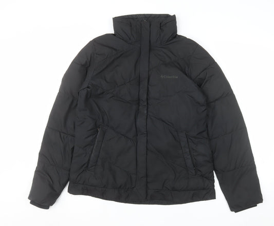 Columbia Womens Black M Puffer Jacket Winter Insulated Mid-Length