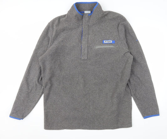 Columbia Men's Grey Fleece 1/4 Zip Sweatshirt Size L