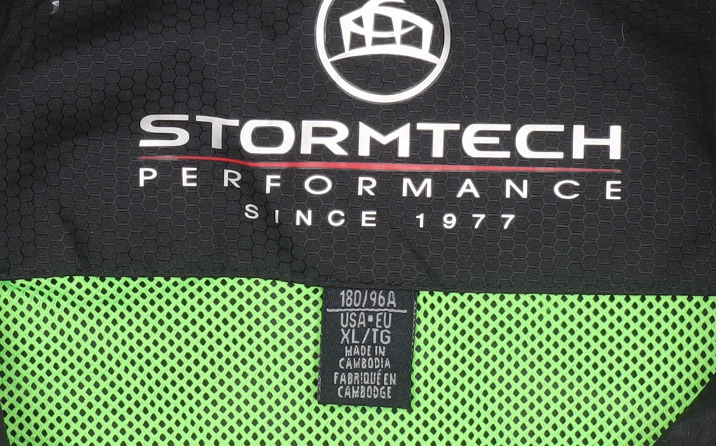 Stormtech Men's Black Windbreaker Jacket XL Polyester Lightweight