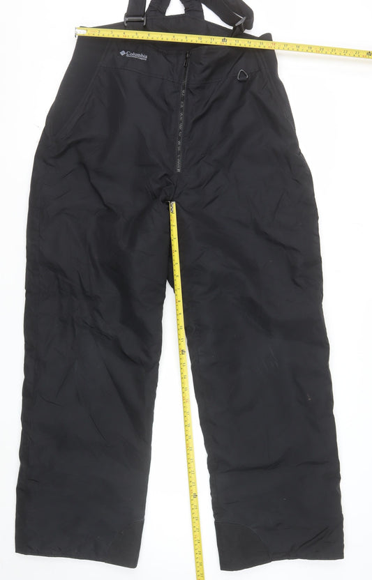 Columbia Men Black L Snow Pants Waterproof Insulated Winter Trousers