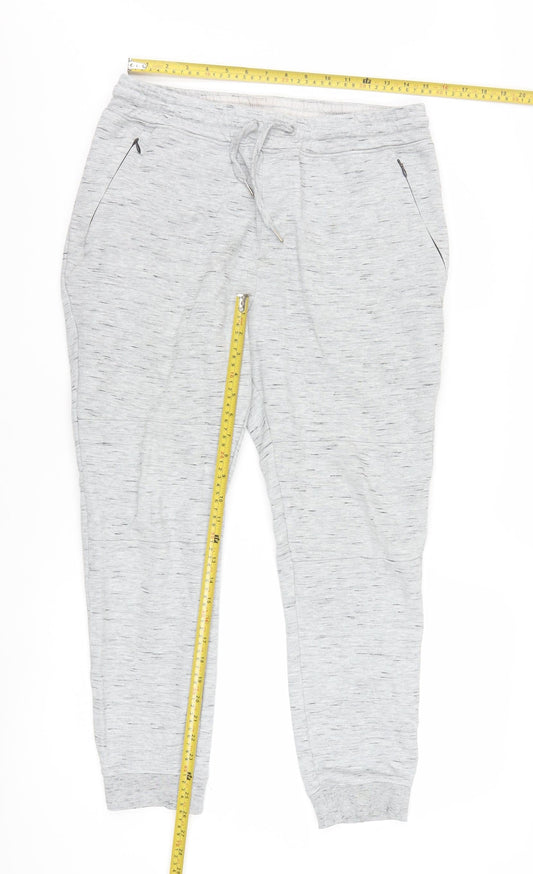 On The Byas Men Grey Jogger Trousers Medium Cotton Blend
