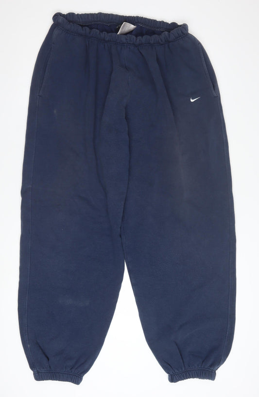 Nike Men's Blue Fleece Sweatpants XL Comfortable Tapered Fit