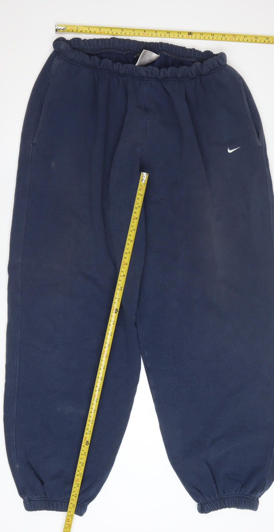 Nike Men's Blue Fleece Sweatpants XL Comfortable Tapered Fit
