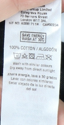 Topman Men's Black Striped Long Sleeve Button-Up Shirt Size M