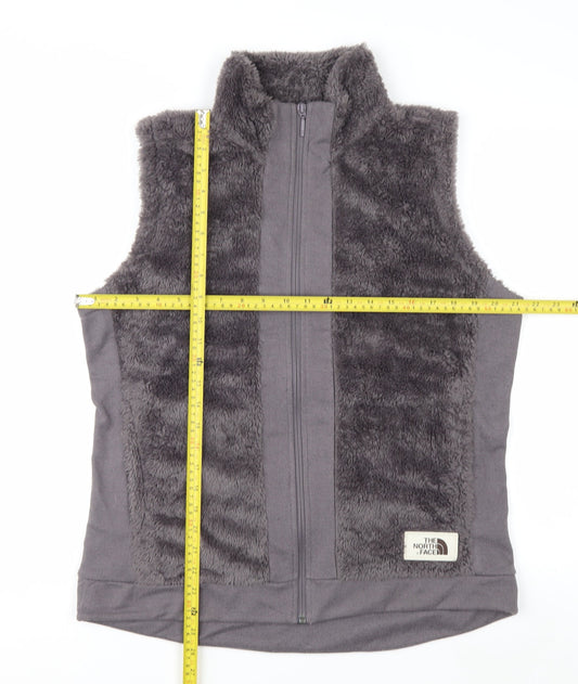 The North Face Womens Grey Fleece Zip Waistcoat L Outdoor Gilet