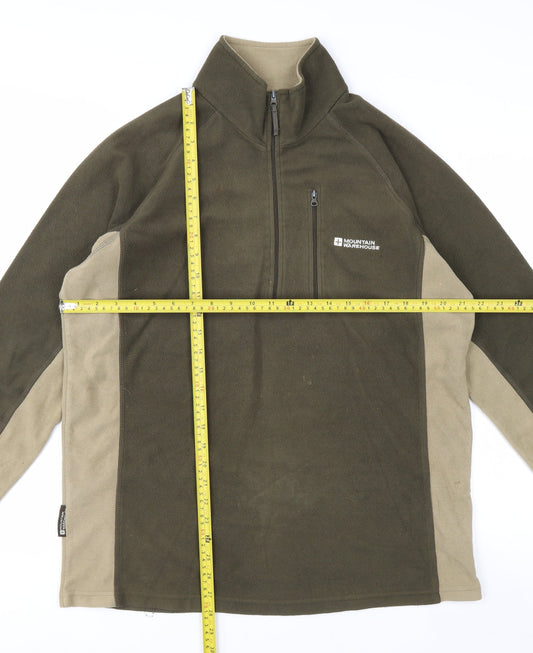Mountain Warehouse Men's Green M Fleece Pullover 1/2 Zip Sweatshirt