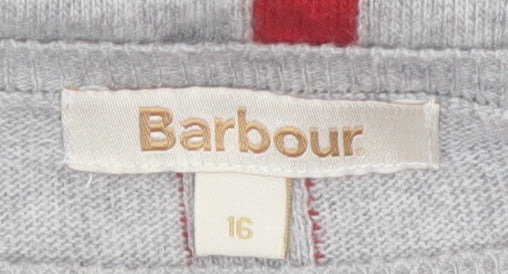 Barbour Womens Black Size 16 Boat Neck Pullover Jumper