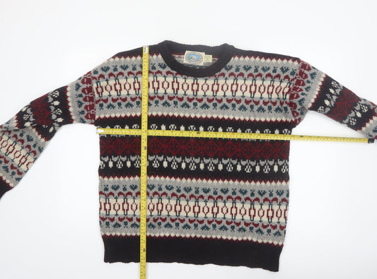 Environmental Clothing Co. Men's Multicoloured Wool Fair Isle Jumper M