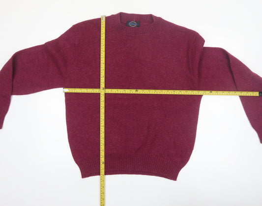 Jantzen Mens Red Wool Crew Neck Pullover Jumper XL Vintage
