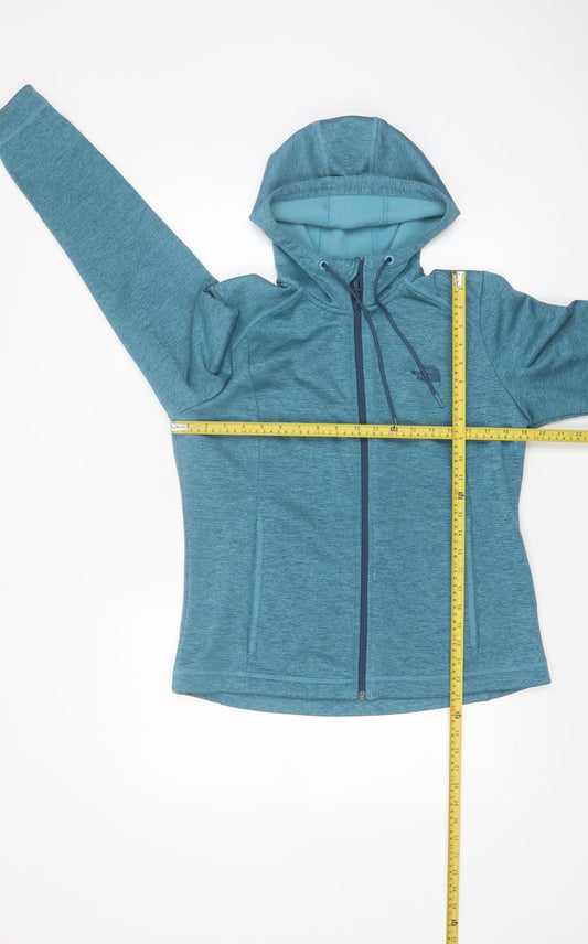 The North Face Womens Blue Full Zip Hoodie L Polyester Activewear
