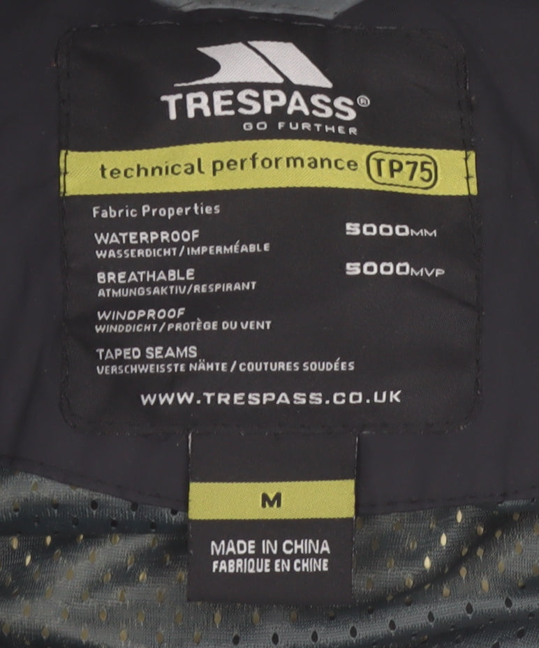 Trespass Men’s Grey Waterproof Breathable Mid-Length Jacket M