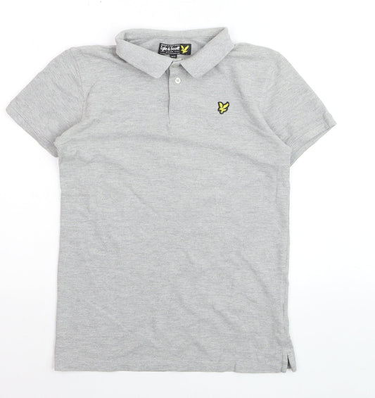 Lyle & Scott Junior Grey Short Sleeve Polo Shirt 14-15 Years