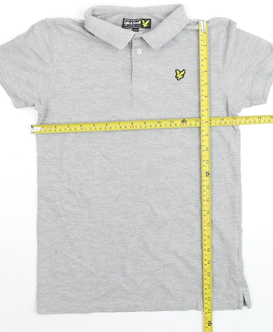 Lyle & Scott Junior Grey Short Sleeve Polo Shirt 14-15 Years
