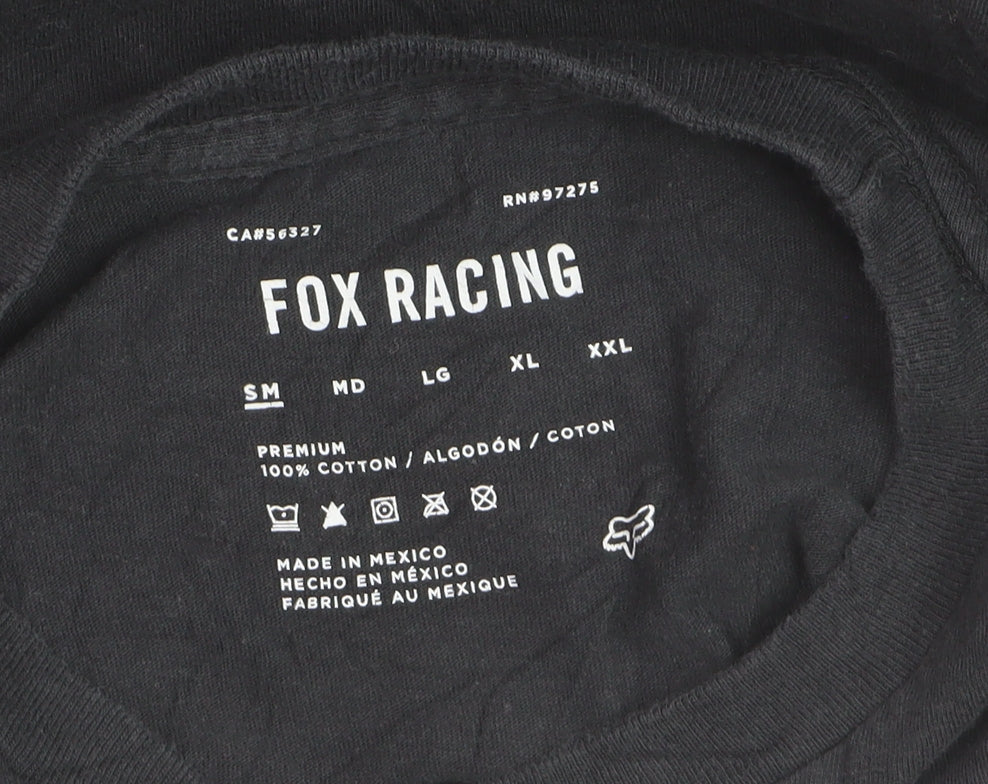 Fox Racing Men's Black Graphic Cotton T-Shirt Size S