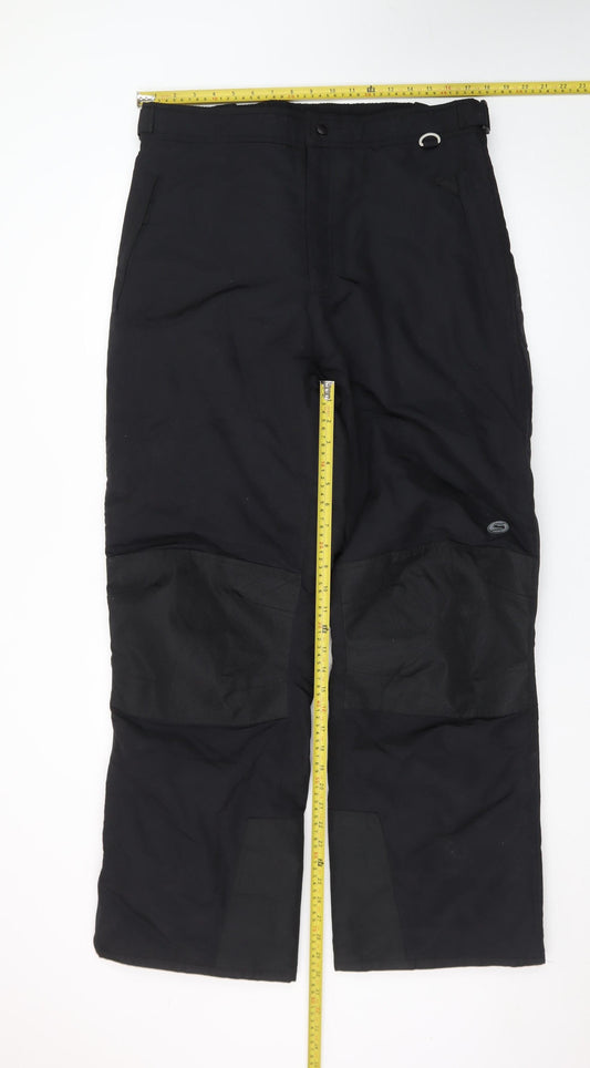 Slalom Men’s Black L Snow Pants Waterproof Winter Ski Trousers
