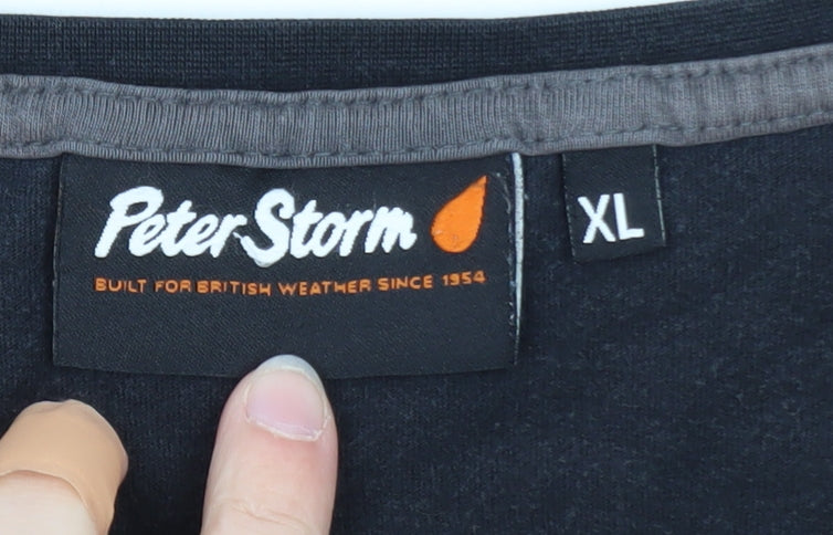 Peter Storm Men's Black XL Crew Neck Cotton T-Shirt
