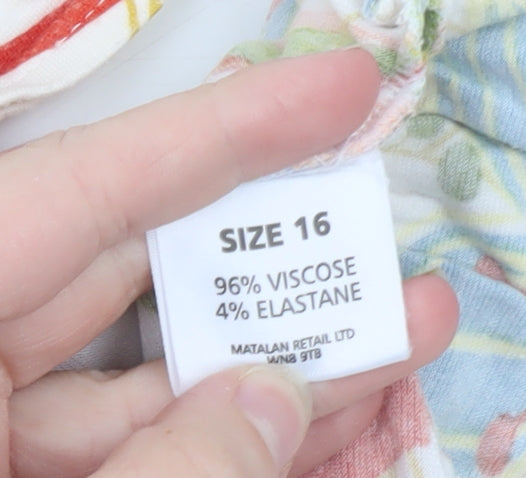 Papaya Women’s Multicoloured Floral Short Shift Dress Size 16