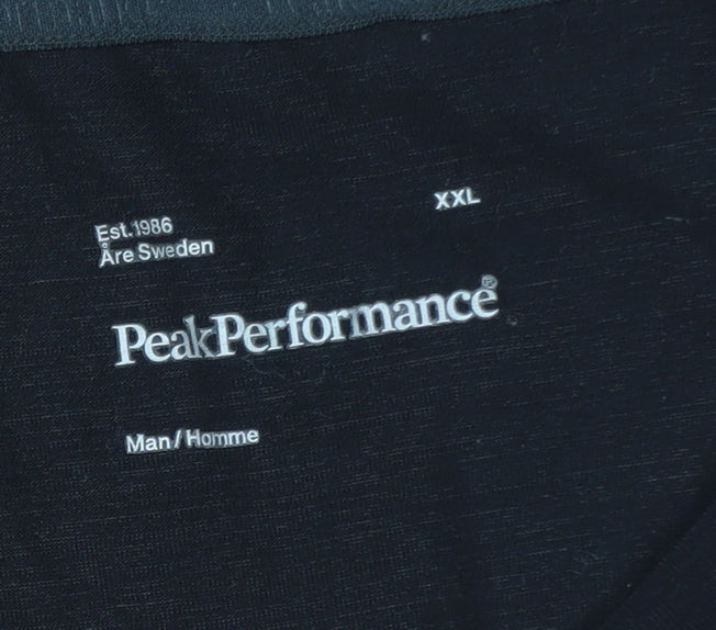 PeakPerformance Men's Black Long Sleeve Sports T-Shirt XXL