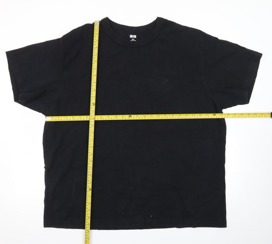 Uniqlo Men’s Black 3XL Crew Neck Cotton T-Shirt