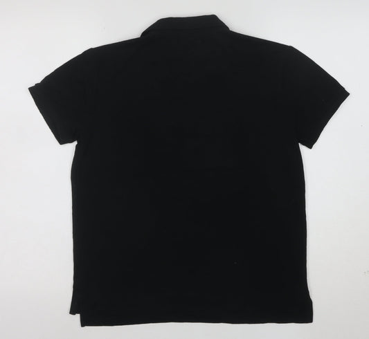 Ralph Lauren Men's Black Classic Fit Earth Polo Shirt M